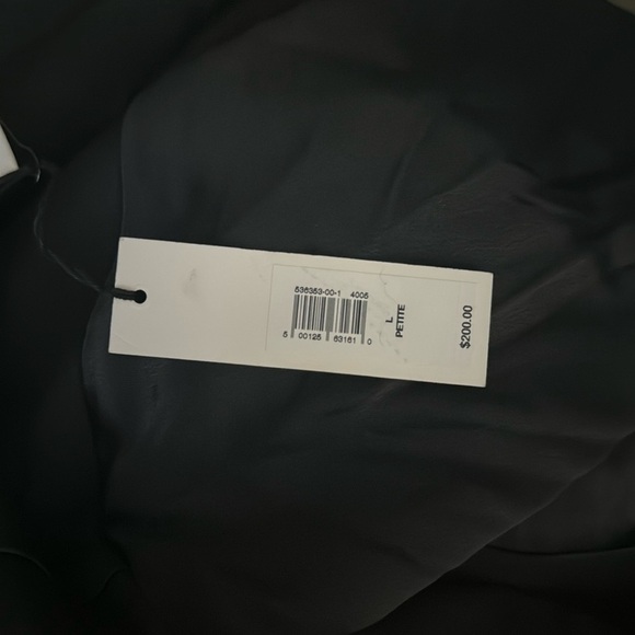 NWT! Banana Republic Black Italian Satin Mini Dress - Size Large Petite ONLY 🦦 - Picture 2 of 7